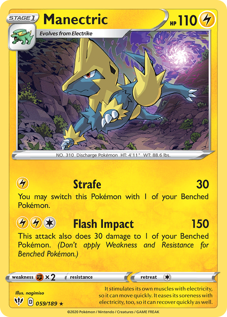 Manectric (59/189) - Darkness Ablaze Pokémon Card