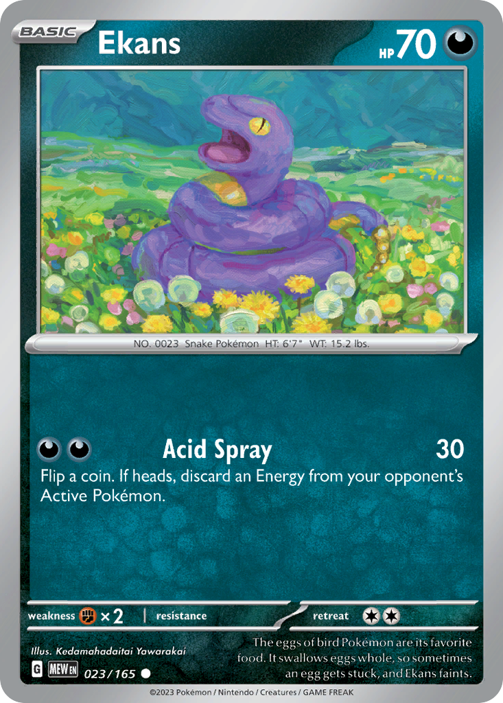 Ekans (23/165) - 151 Pokémon Card