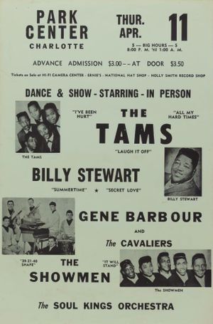The Tams & Billy Stewart Park Center 1968