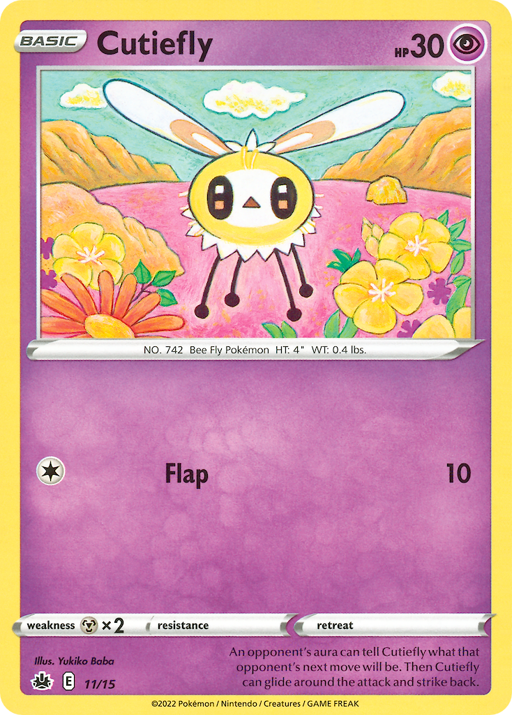 Cutiefly (11/15) - McDonald's Collection 2022 Pokémon Card