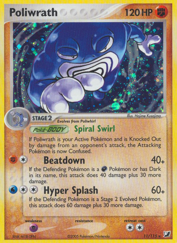 Poliwrath (11/115) - Unseen Forces Pokémon Card