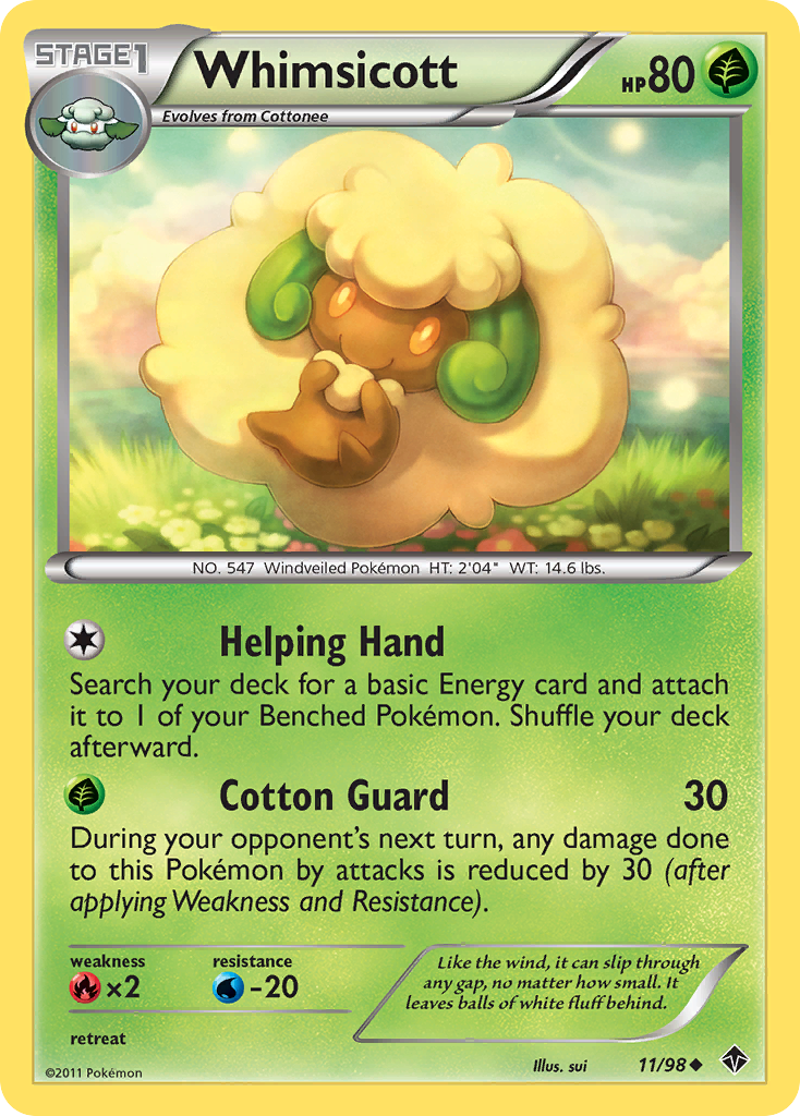 Whimsicott (11/98) - Emerging Powers Pokémon Card