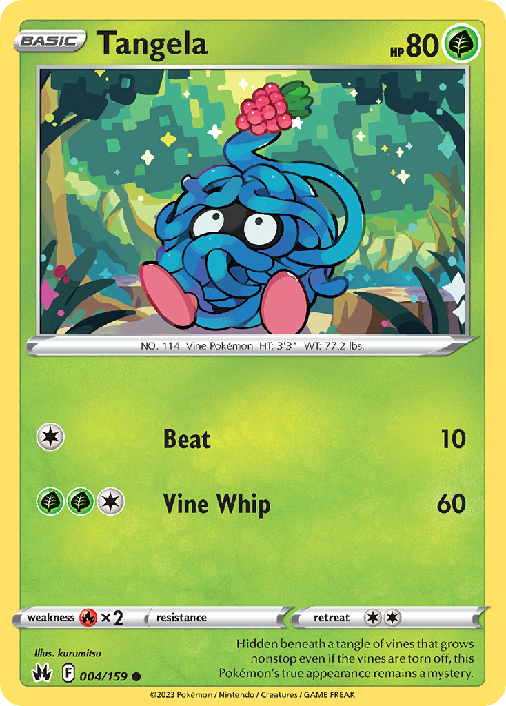 Tangela (4/159) - Crown Zenith Pokémon Card