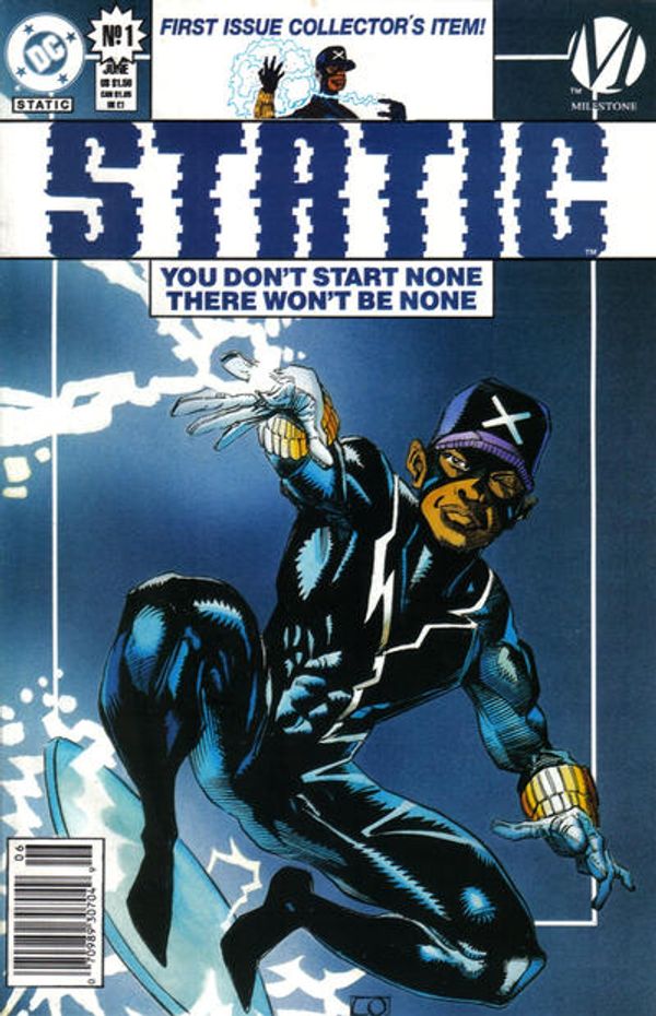 Static #1 (Newsstand Variant Cover)