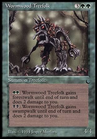 Wormwood Treefolk (The Dark) Trading Card