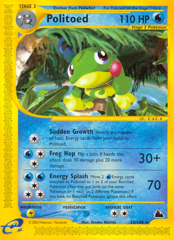 Politoed (25/144) - Skyridge Pokémon Card