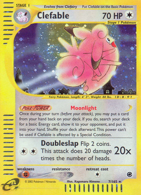 Clefable (7/165) - Expedition Base Set Pokémon Card