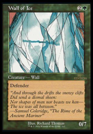 Wall of Ice (Magic 30th Anniversary Edition - Old Frame) Trading Card