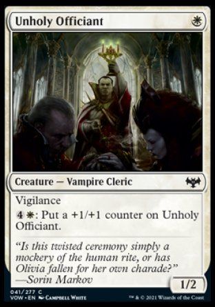 Unholy Officiant (Innistrad: Crimson Vow) Trading Card