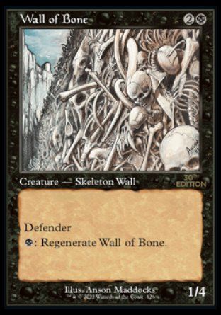 Wall of Bone (Magic 30th Anniversary Edition - Old Frame) Trading Card