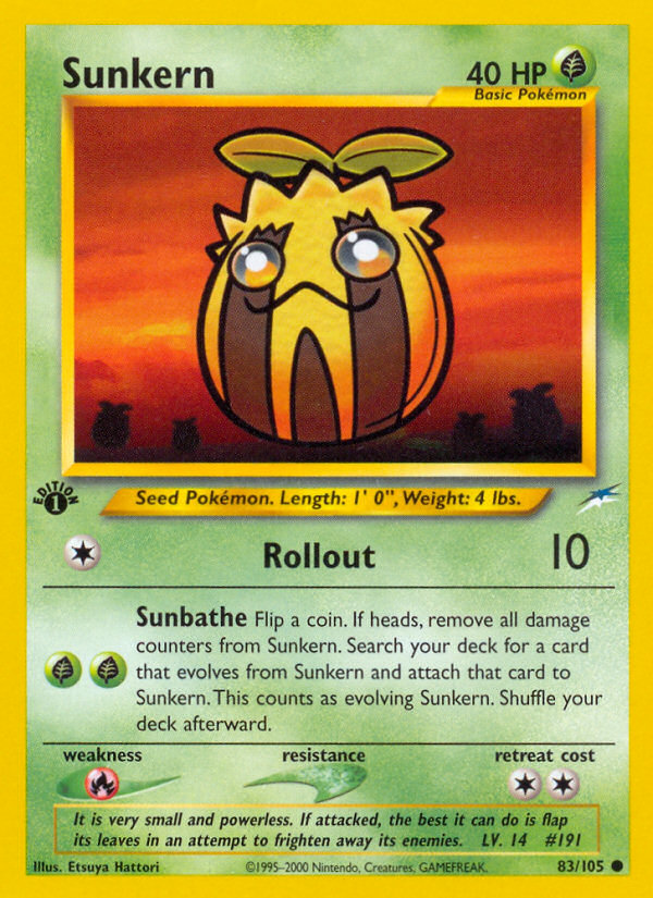 Sunkern (83/105) - Neo Destiny Pokémon Card