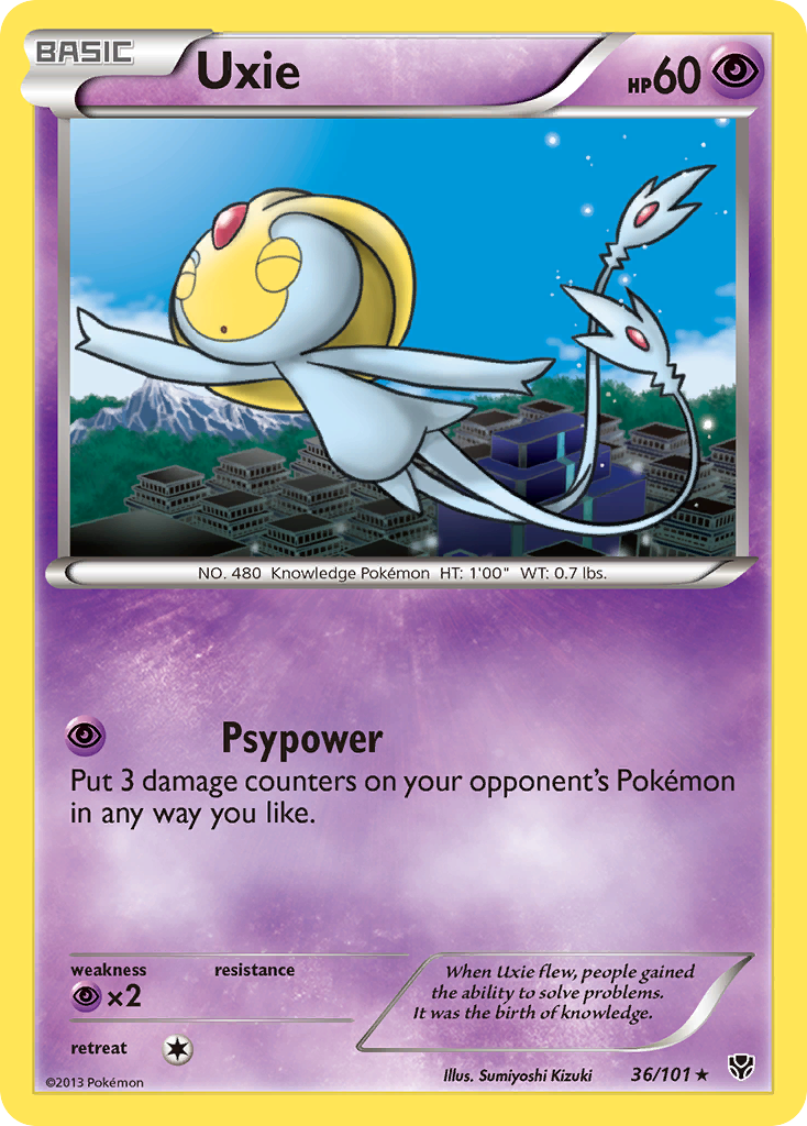 Uxie (36/101) - Plasma Blast Pokémon Card