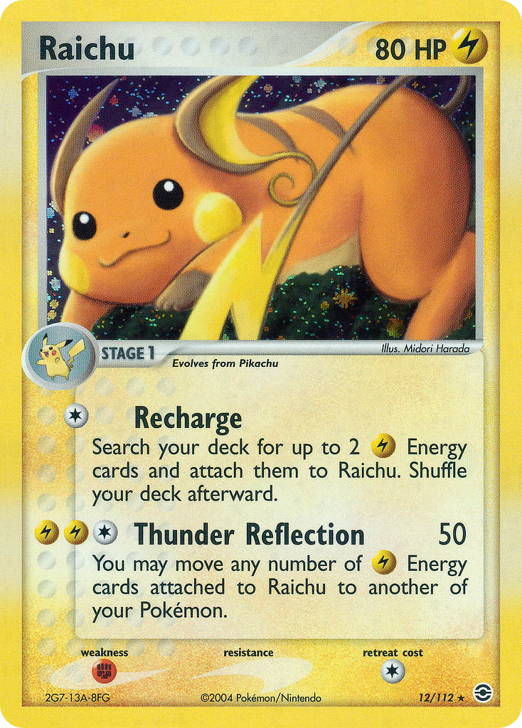 Raichu (12/112) - FireRed & LeafGreen Pokémon Card