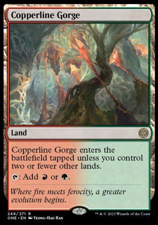 Copperline Gorge (Phyrexia: All Will Be One) Trading Card