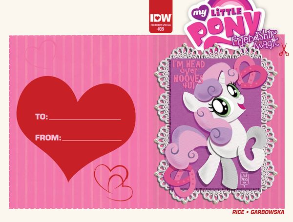 My Little Pony Friendship Is Magic #39 (Valentines Day Card Variant)