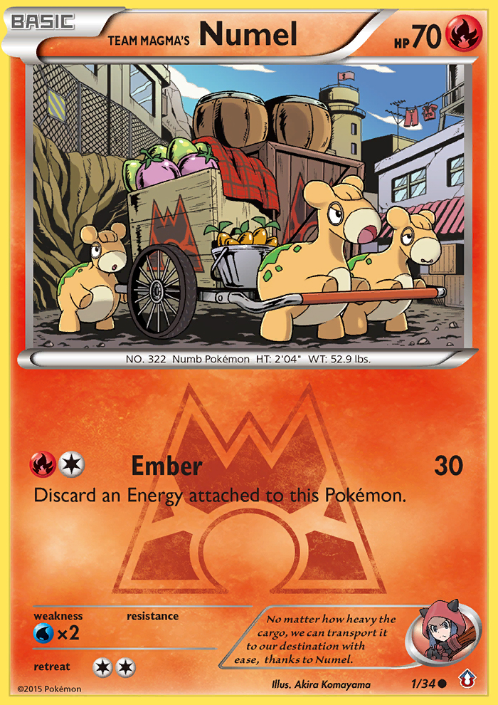 Team Magma's Numel (1/34) - Double Crisis Pokémon Card