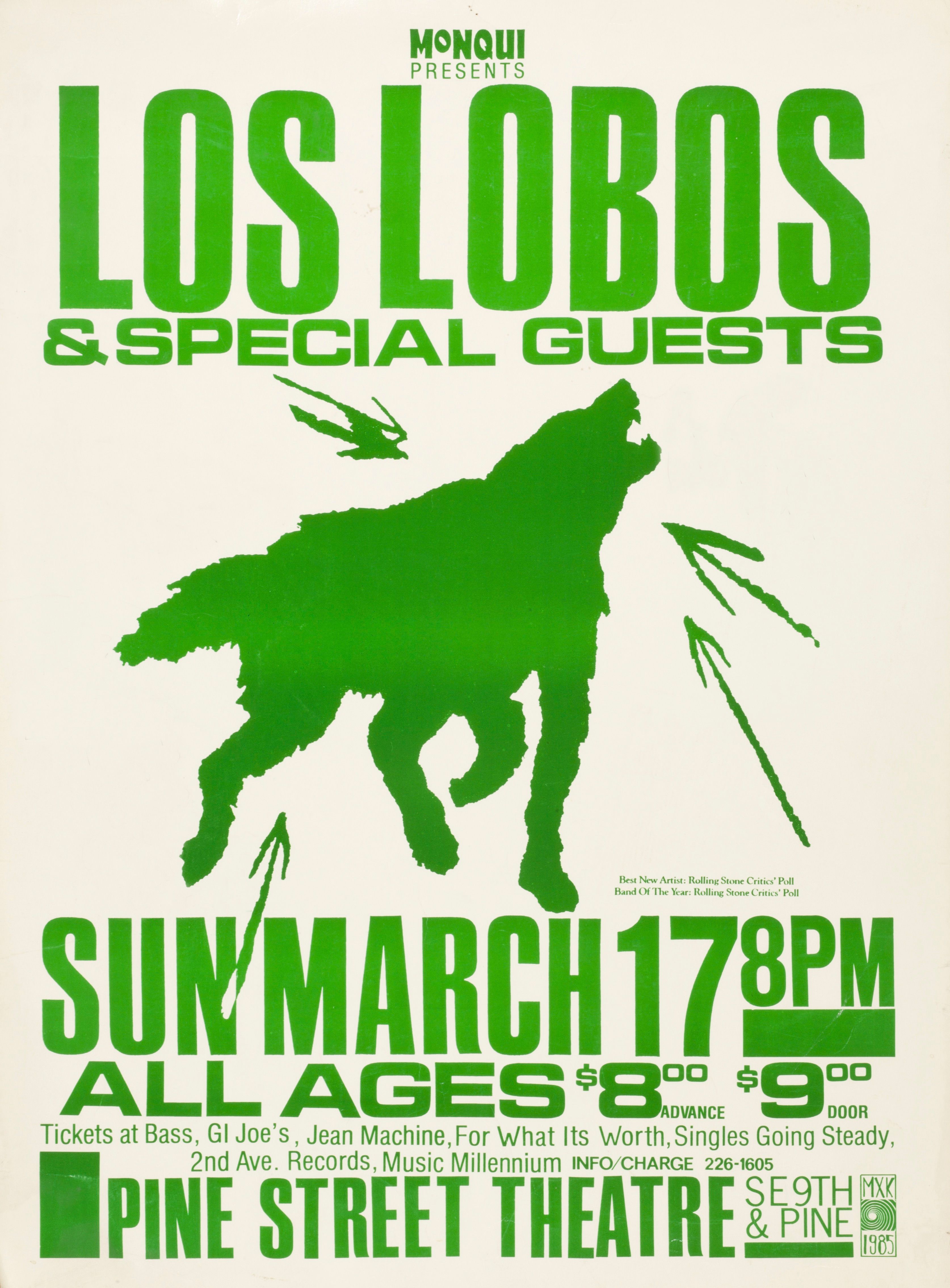 MXP-168.2 Los Lobos 2016 Pine Street Theatre  Jul 22 Concert Poster