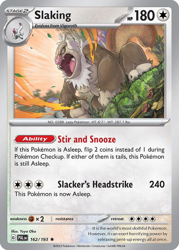 Slaking (162/193) - Paldea Evolved Pokémon Card