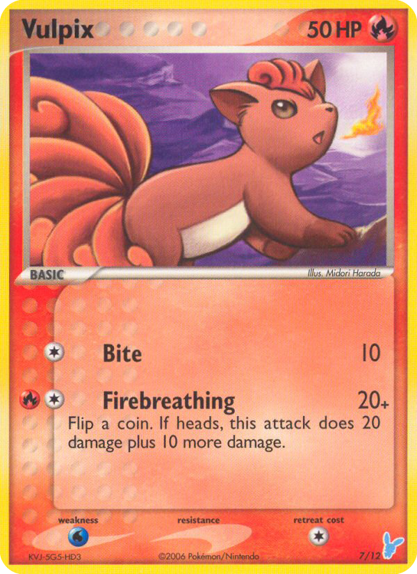 Vulpix (7/12) - EX Trainer Kit 2 Minun Pokémon Card