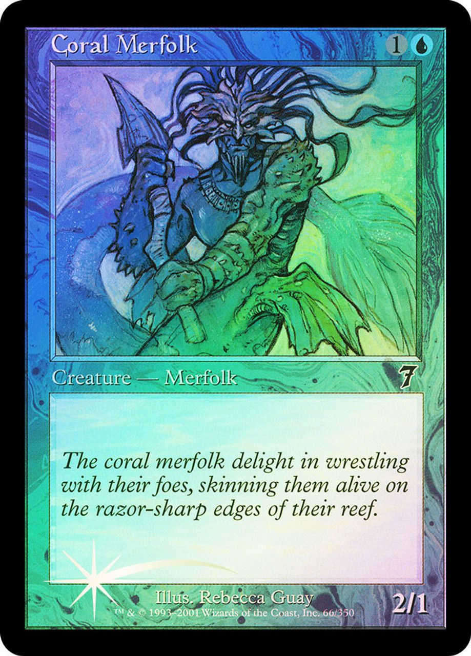 Coral Merfolk (7th Edition - Foil) Trading Card