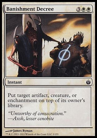 Banishment Decree (Mirrodin Besieged) Trading Card