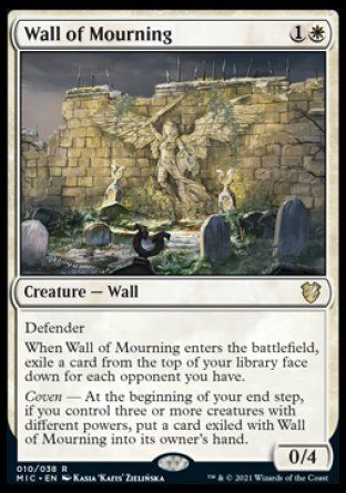 Wall of Mourning (Innistrad Midnight Hunt Commander Decks) Trading Card