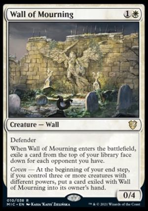 Wall of Mourning (Innistrad Midnight Hunt Commander Decks)