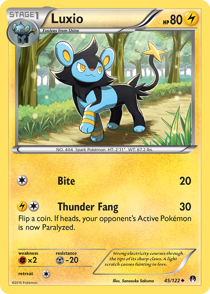 Luxio (45/122) - BREAKpoint Pokémon Card