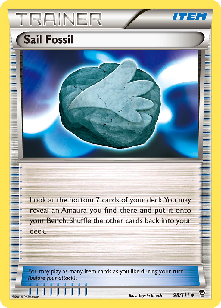 Sail Fossil (Trainer: Item) (98/111) - Furious Fists Pokémon Card