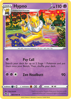 Hypno (61/195) - Silver Tempest (Reverse Holo)