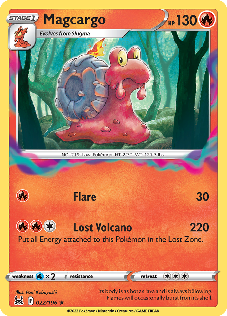 Magcargo (22/196) - Lost Origin Pokémon Card