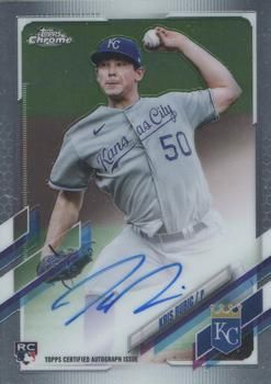 Kris Bubic 2021 Topps Chrome - Rookie Autographs Baseball #RA-KB Sports Card