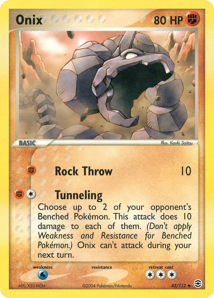 Onix (42/112) - FireRed & LeafGreen Pokémon Card