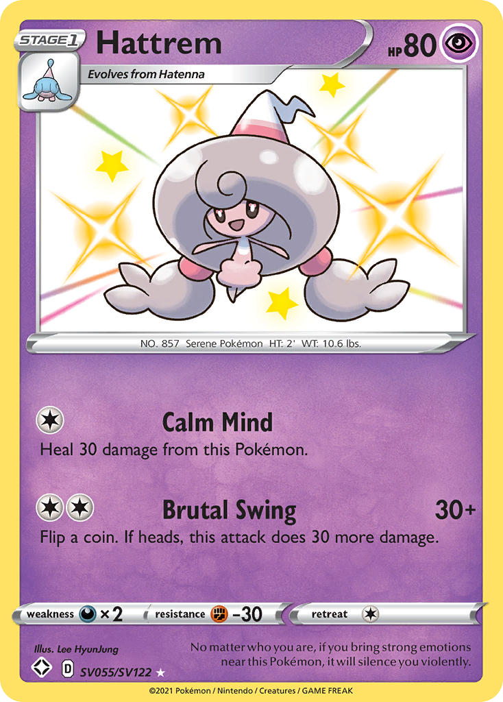 Hattrem (SV055) - Shining Fates Shiny Vault Pokémon Card