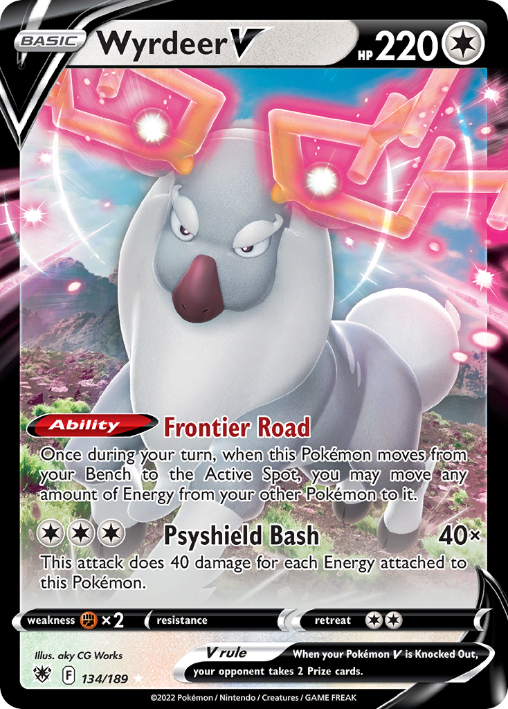 Wyrdeer V (134/189) - Astral Radiance Pokémon Card