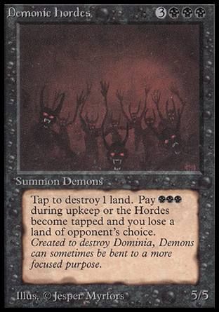 Demonic Hordes (Beta) Trading Card
