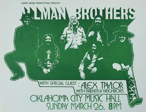 The Allman Brothers Band Oklahoma City Music Hall 1972