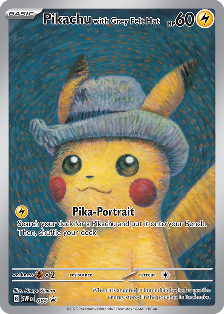 Pikachu with Grey Felt Hat (85/148) - Scarlet & Violet Black Star Promos