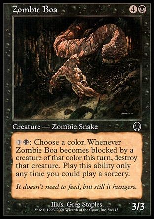 Zombie Boa (Apocalypse) Trading Card