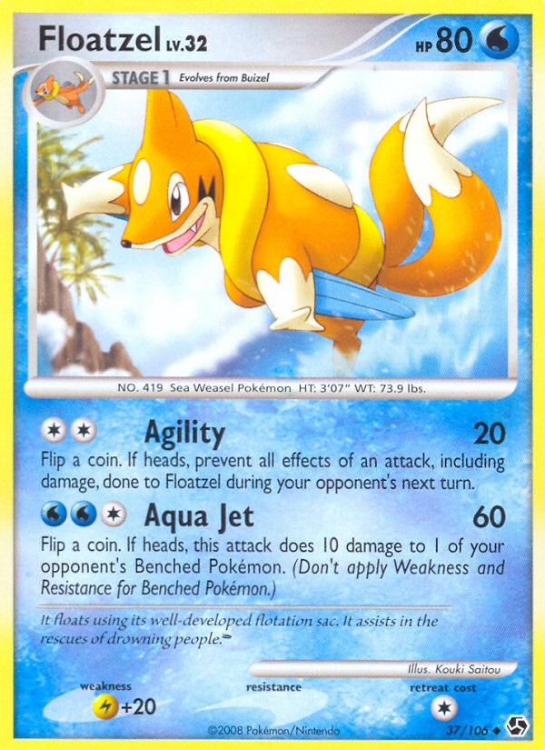 Floatzel (37/106) - Great Encounters Pokémon Card