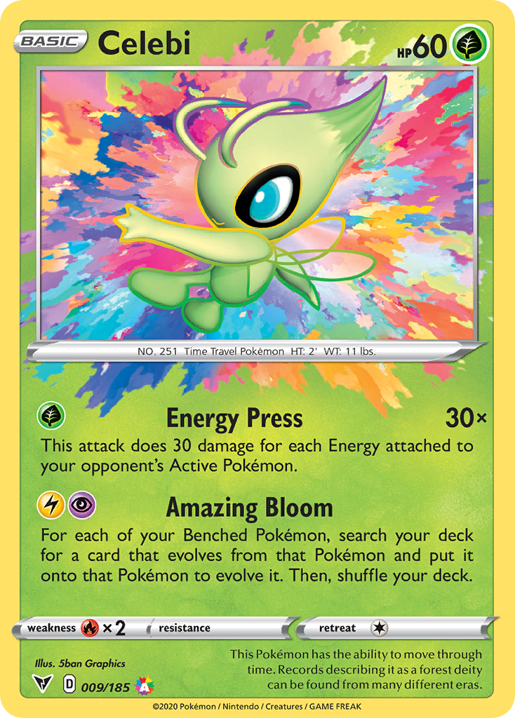 Celebi (9/185) - Vivid Voltage Pokémon Card