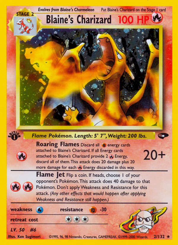 Blaine's Charizard (2/132) - Gym Challenge (1st Edition) Pokémon Card