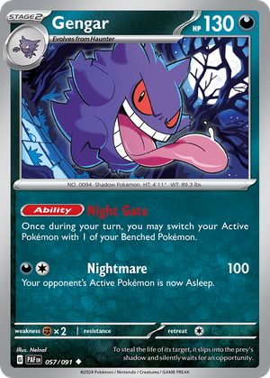 Gengar (57/91) - Paldean Fates (Reverse Holo)