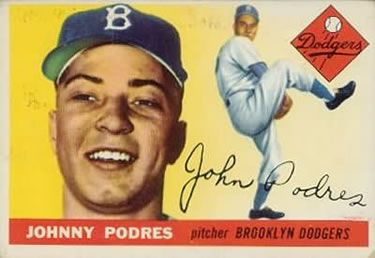 Johnny Podres 1955 Topps #25 Sports Card
