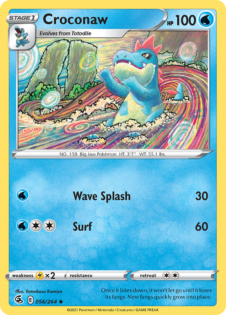 Croconaw (56/264) - Fusion Strike Pokémon Card