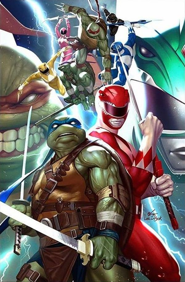 MIghty Morphin Power Rangers/TMNT #1 (Lee Variant Cover)