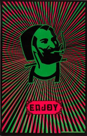 Enjoy Zig Zag Man Flocked Poster 1973