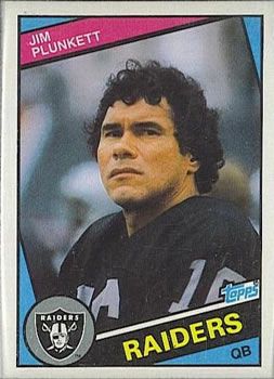 Jim Plunkett 1984 Topps #114 Sports Card