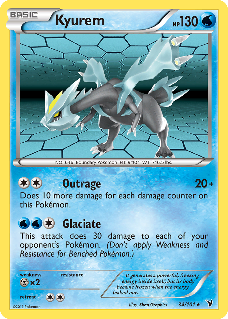 Kyurem (34/101) - Noble Victories Pokémon Card