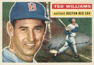 Ted Williams 1956 Topps #5 (White Back) Sports Card